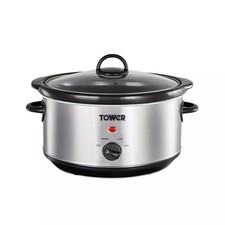 Tower 3.5L Slow Cooker, T16039Y, Stainless Steel