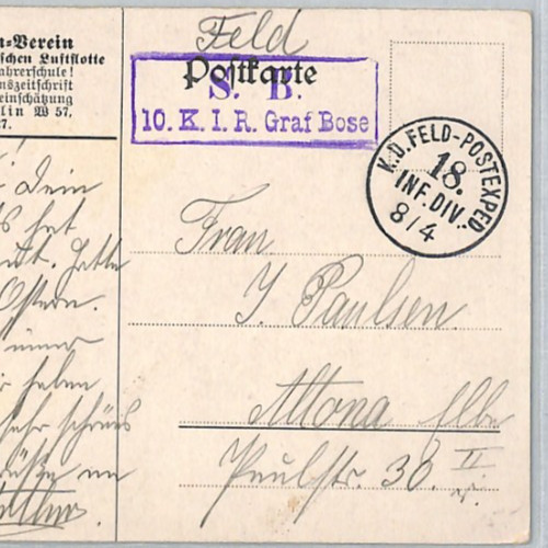 Zeppelin art ww1 postcard - ww1,