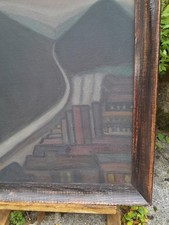 A Modern Oil Painting of a Welsh Valley Scene ~  Abstract,  Art work  80s .