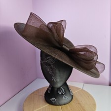 dark brown large fascinator