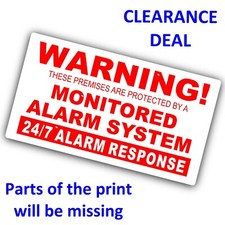 Stickers Warning Monitored Alarm System Signs Security Labels Red A1   **SALE**