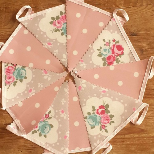 Handmade oilcloth bunting - handmade,