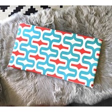 SALE IKEA Bankkamrat, Hemmahos, Stuva Bench Pad Cover Geometric Pattern, Turquoi