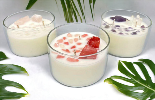 Soy wax scented candle with - soy,