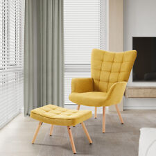 High Backrest Linen Lounge