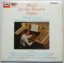 Fredric Bayco Music For The Theatre Organ LP HMV CSD1539 EX/EX 1964