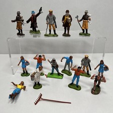 Britain's Farm x15 Vintage Figures Scarecrow Shepherd Gamekeeper c.1971