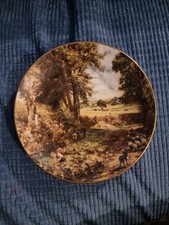 Crown China Decorative Plate .20cm With Constable Print And Guilt Edge
