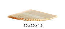 Wooden corner shelf natural - corner,