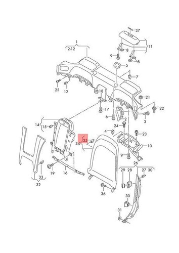 Genuine clip audi seat golf - genuine,