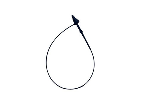 Black plastic loop - plastic,