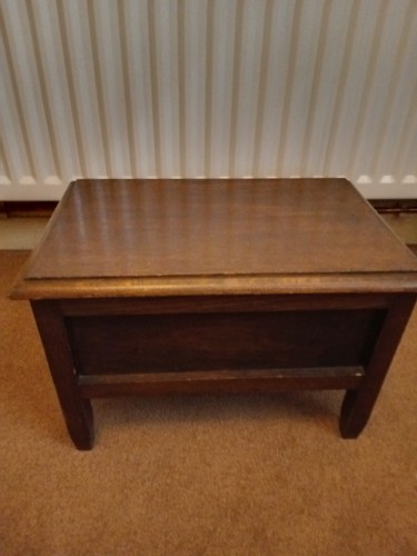Dark wood sewing storage - dark,