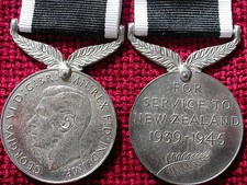 Replica  Copy WW2 New Zealand War Service Medal full size moulded from original