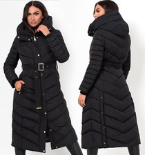 Womens Puffer Jacket Padded Long Parka Coat Wniter Shower Size 12 8 10 14 6