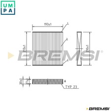 FILTER CABIN AIR FC0099A FOR LEXUS LFA LS NX IS/II LX GS ES LAND ROVER 2.2L NX