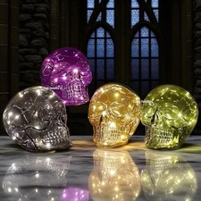 Glass Skull Gothic Ornament