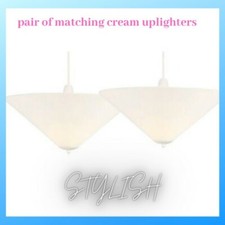 uplighter ceiling light shades ,fabric cream ,pair of 2