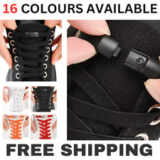 No Tie Elastic Shoe Laces Quick Lock Multicolored Flat Shoelaces Kids Adult