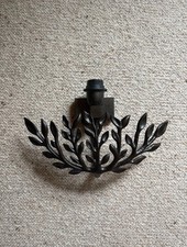 Heathfield & Co Bronze Colour Metal Leaf Branch Wall Light Fixture
