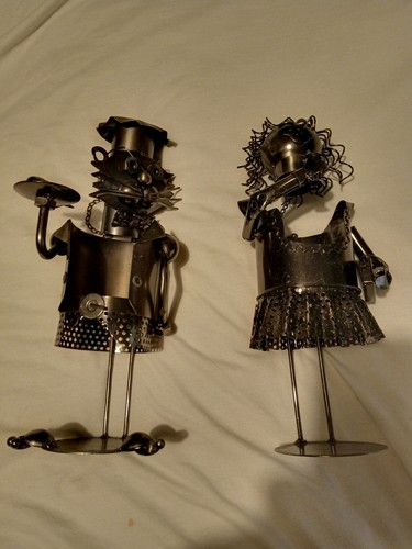 Metal art wine - 2x,