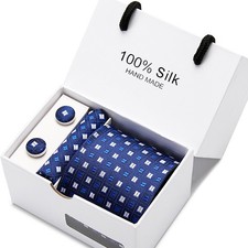 3pcs Set Tie Hanky Cufflinks