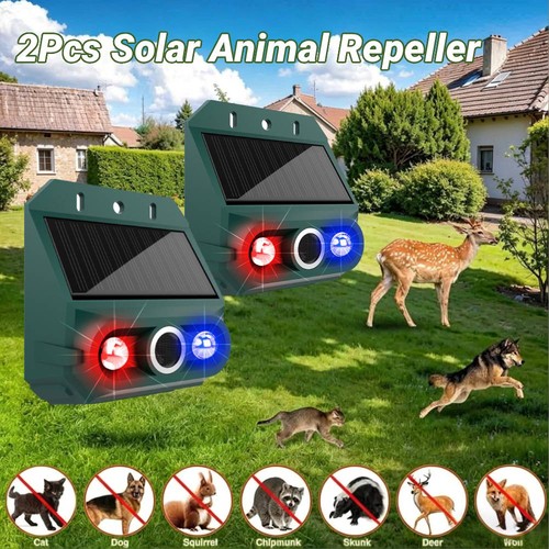 2pcs solar power ultrasonic - solar,