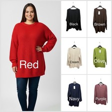 NEW Yours Clothing Women's Plus Size Knitted Jumper Pullover Red Black Navy