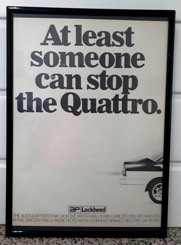 Framed original classic car - original, ad