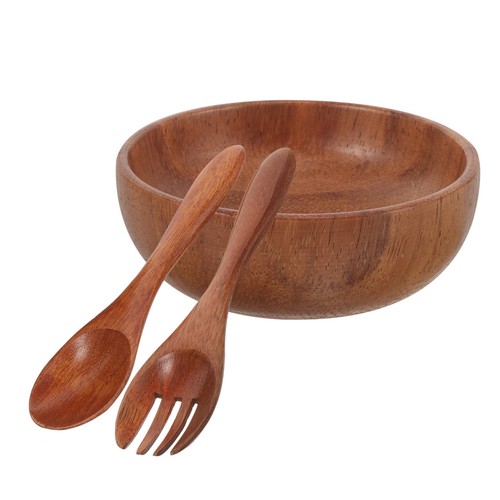 Wooden salad bowl with - bowl,