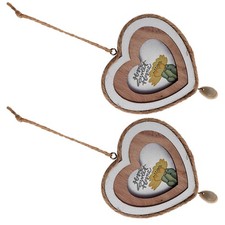 2 Pcs Wooden Mini Photo Frame