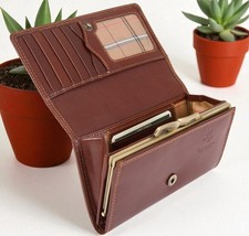 Visconti Monza RFID Flap Clip-Top Coin Section Leather Purse Wallet MZ12 Boxed 