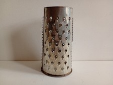 Vintage Round Metal Cheese Grater / Small Vegetable Grater