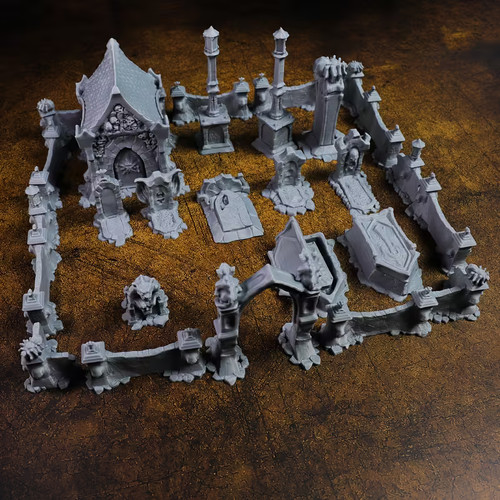 Printed 28mm d cemetery - 3d,