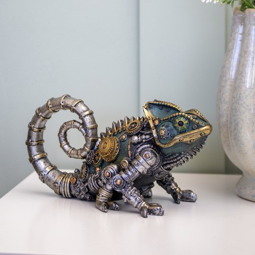 Steampunk chameleon lizard - steampunk,