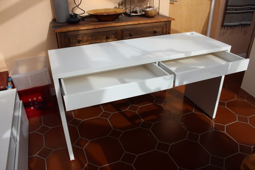 White ikea micke desk - white, 142x50