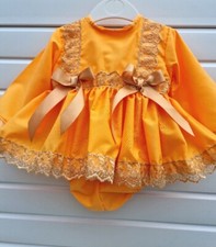 DREAM 0-6 years BABY GIRL Halloween Pumpkin gold Spanish top and  pants