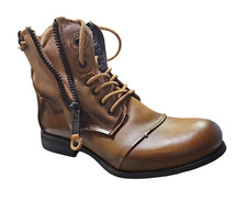 BUNKER ZIP-SP3 Boots Tan New