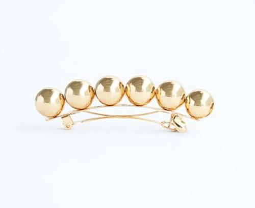 Zara large bead - metal, hair