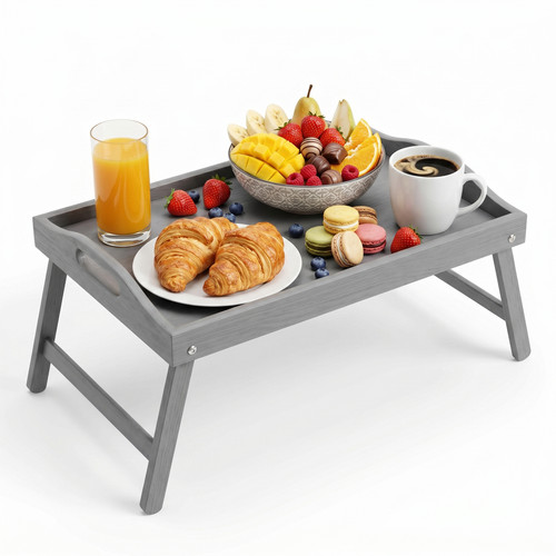 Bamboo lap tray wooden serving - bamboo,