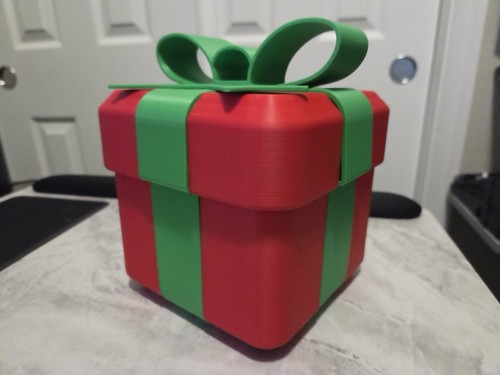 Printed christmas gift box - 3d,