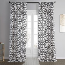 Modern Geometric Printed Curtains 84 Inches Long Luxury Cotton Curtains (1 Pa...