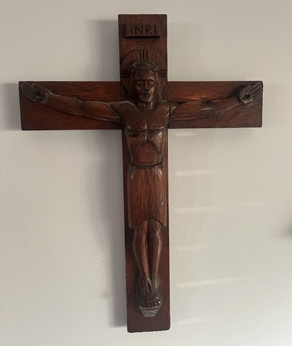 Vintage large carved - vintage, wooden