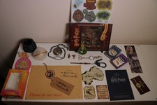 Harrry Potter bundle Box 20 Items Incl Pocket Watch, Pins, Patches, Books etc