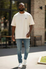 Bee Inspired White B33 Logo Cotton T-Shirt