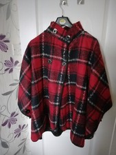 Ladies New,  Lined Tartan Cape. Quite Generous Size. About Size 16-22.