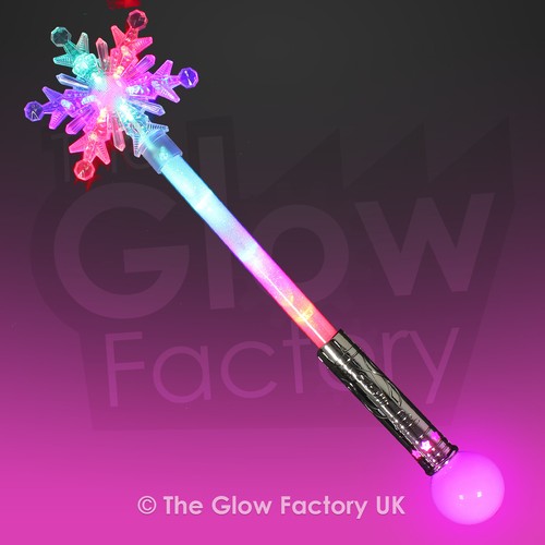 Flashing snowflake wands large - flashing,