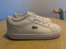 Lacoste infant white trainers