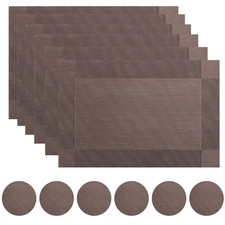 New Woven Vinyl Placemats Set