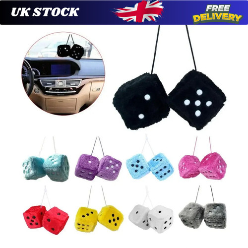 Soft fluffy furry dice - soft,