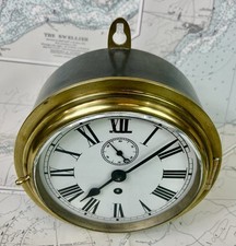 Vintage Ships Bulkhead Clock, Maritime, Yacht, Boat, Nautical